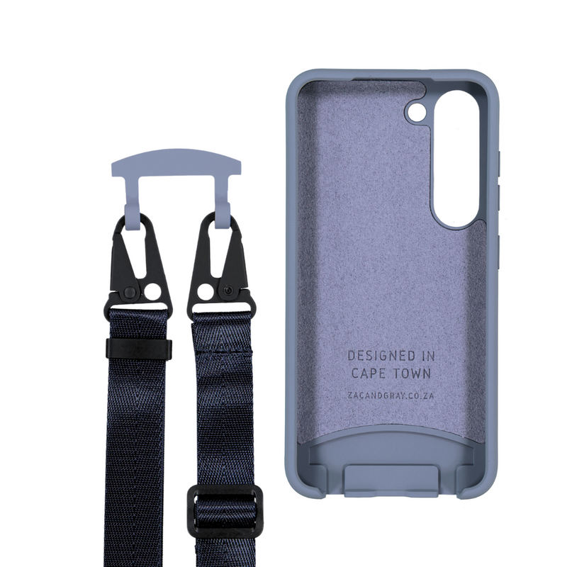 Samsung S23 BLUE FOG CASE + NAVY BLUE STRAP