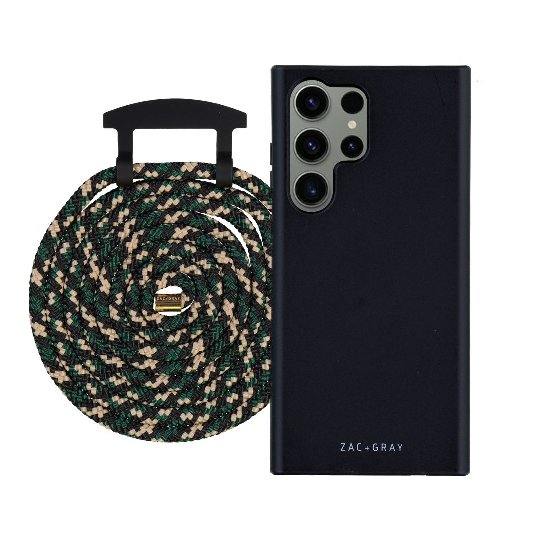 Samsung S25 Ultra MIDNIGHT BLACK CASE + CORD