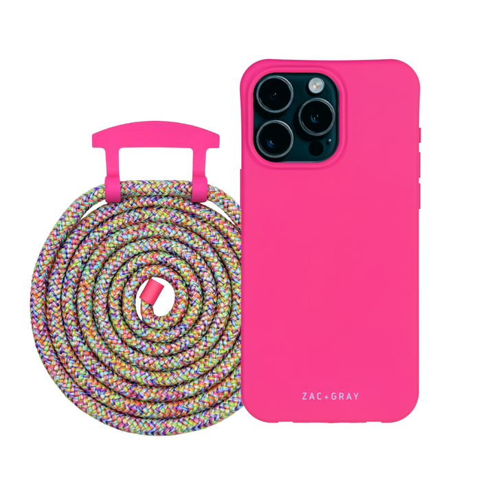 iPhone 16e HOT PINK CASE + CORD