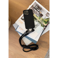 iPhone 17 Pro Max MIDNIGHT BLACK CASE + KNOTTED CORD