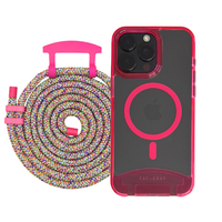 HOT PINK TRANSPARENT CASE WITH CORD - MAGSAFE
