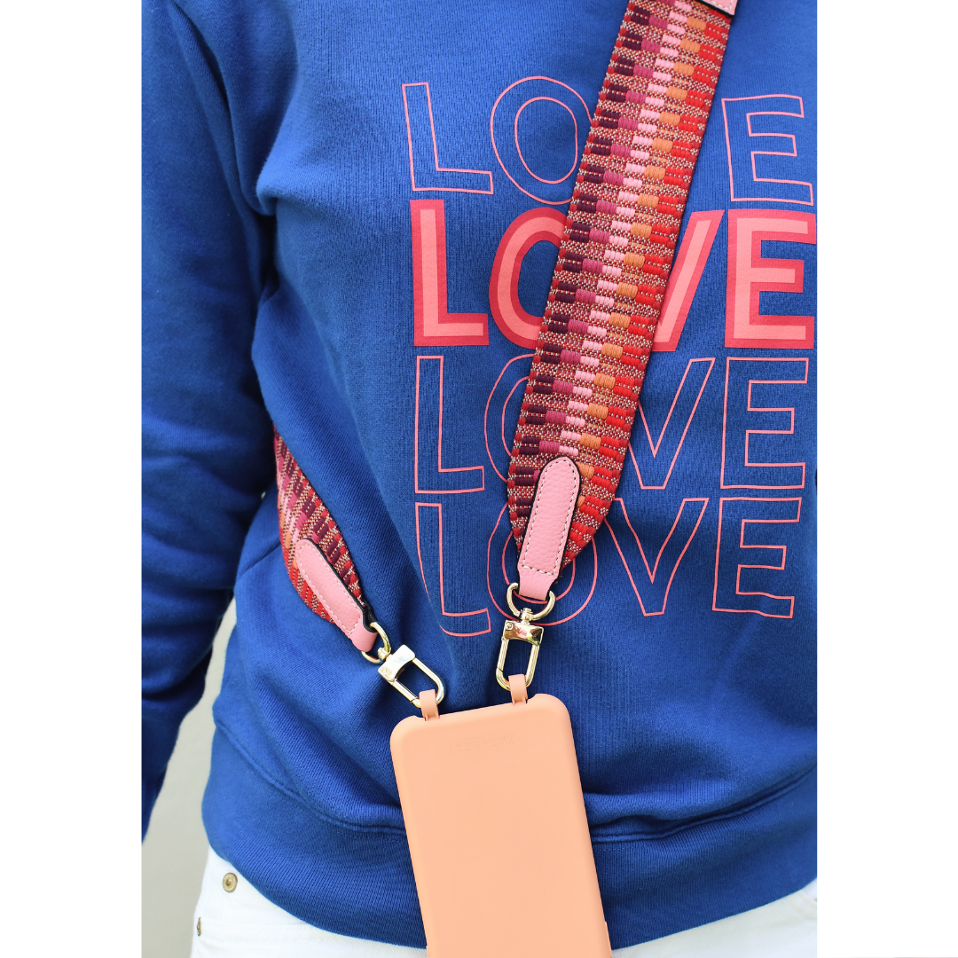 PATTERNED STRAP + SUNSET CORAL HOOK