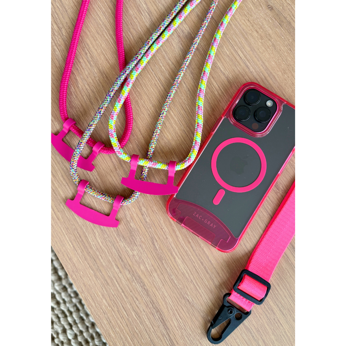 HOT PINK TRANSPARENT CASE