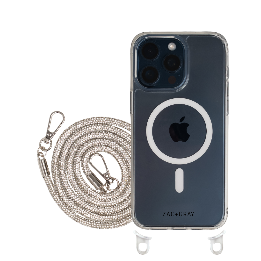CRYSTAL CLEAR TRANSPARENT CASE WITH CRYSTAL CORD - MAGSAFE