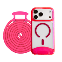 HOT PINK TRANSPARENT CASE WITH CORD - MAGSAFE