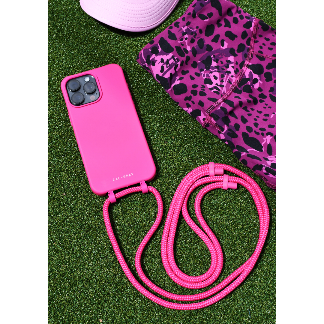 iPhone 12 and 12 Pro HOT PINK CASE + CORD