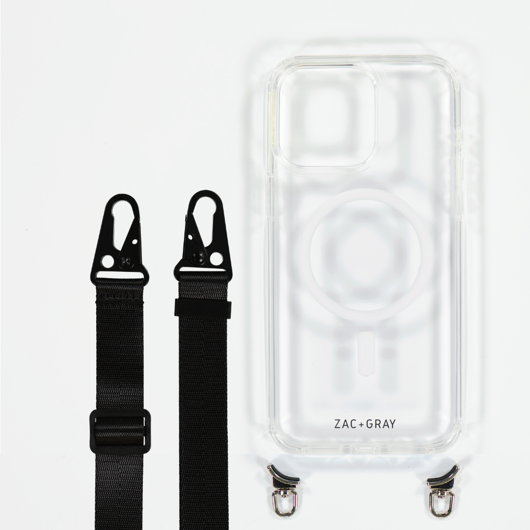 CRYSTAL CLEAR TRANSPARENT CASE WITH STRAP - MAGSAFE