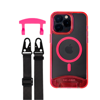 HOT PINK TRANSPARENT CASE + STRAP