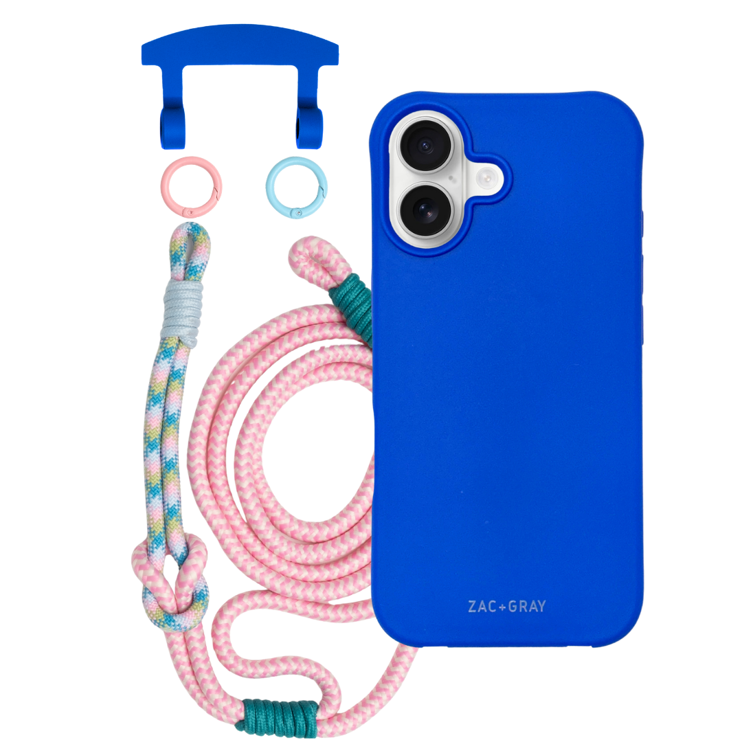 iPhone 17 COBALT BLUE CASE + KNOTTED CORD