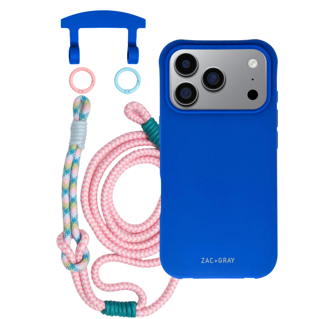 iPhone 17 Pro COBALT BLUE CASE + KNOTTED CORD