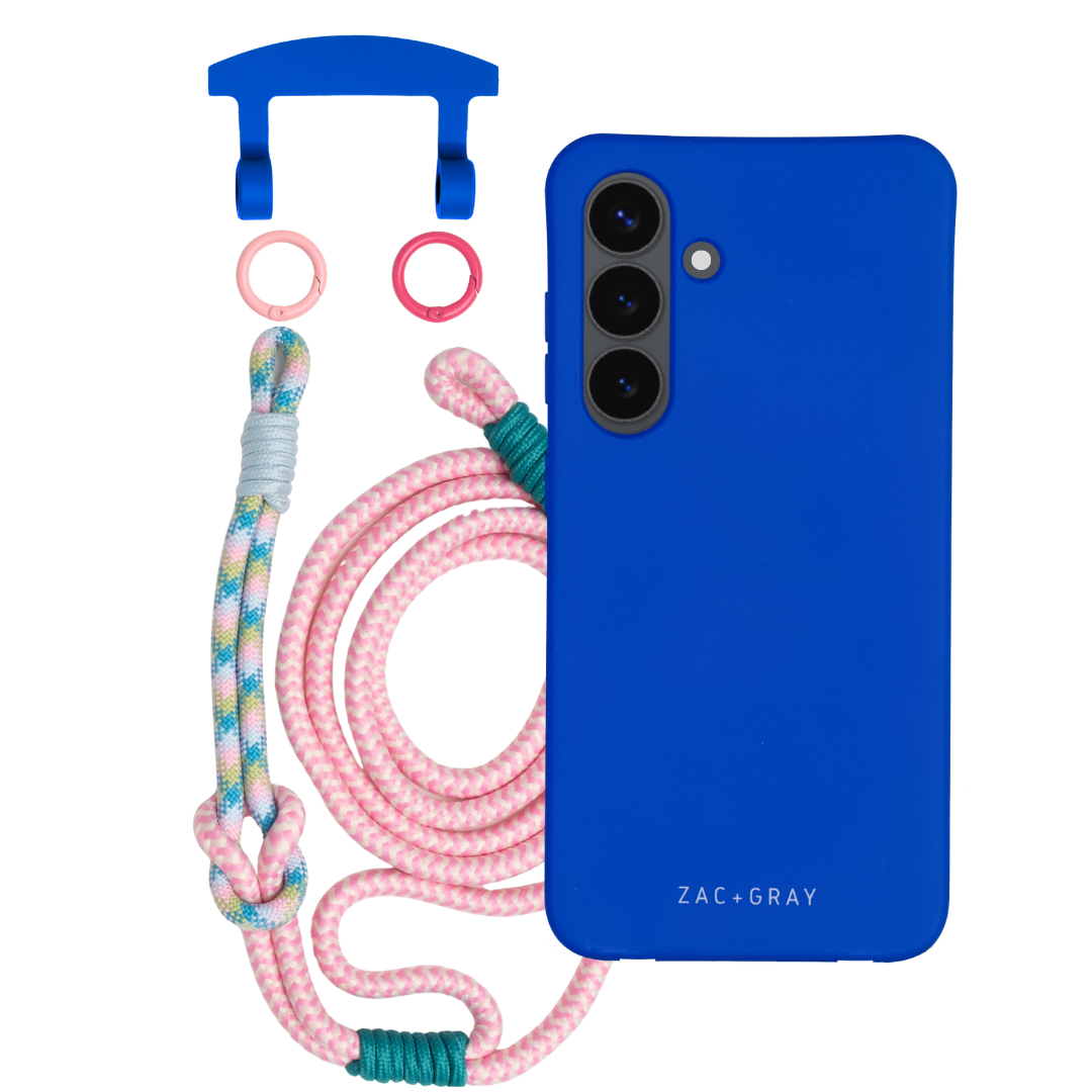 Samsung S24 Plus COBALT BLUE CASE + KNOTTED CORD