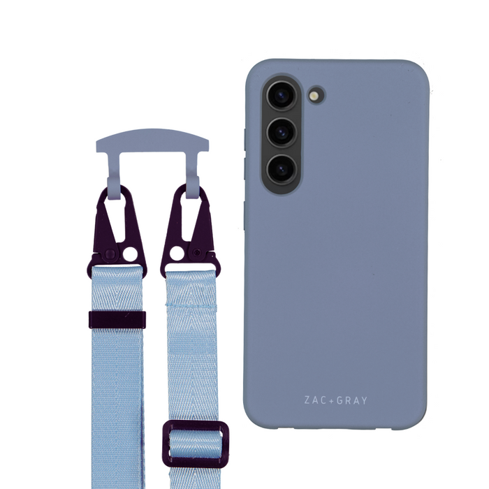 Samsung S23 Plus BLUE FOG CASE + SKY BLUE STRAP