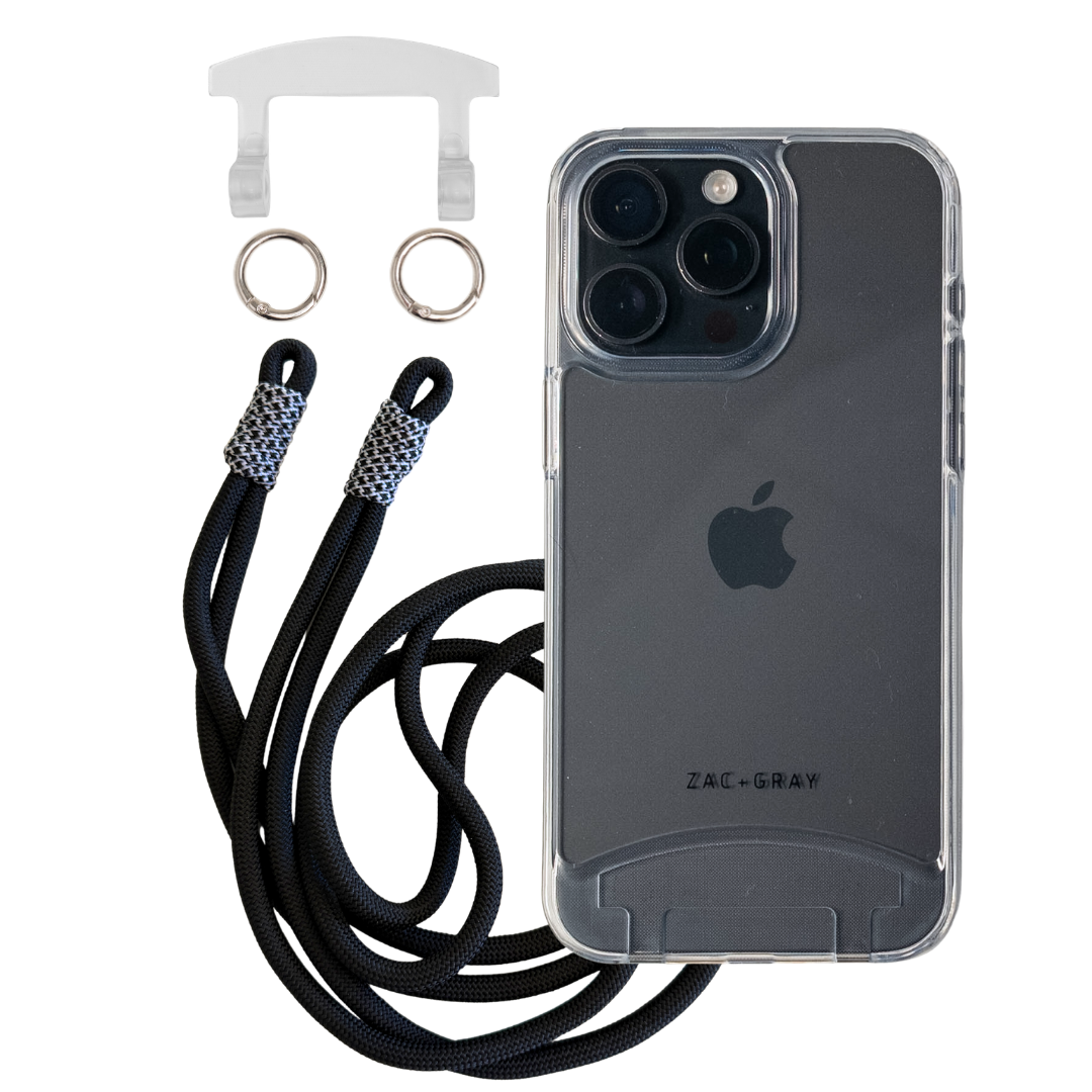 iPhone 15 Pro Max TRANSPARENT CASE + KNOTTED CORD
