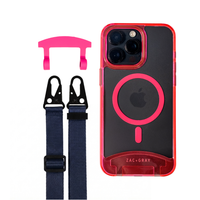 HOT PINK TRANSPARENT CASE + STRAP