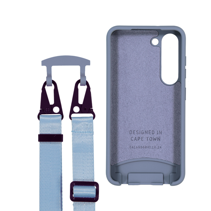 Samsung S23 Plus BLUE FOG CASE + SKY BLUE STRAP