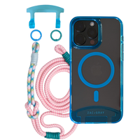 iPhone 16 Pro Max AQUAMARINE TRANSPARENT CASE + KNOTTED CORD