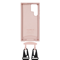 Samsung S22 Ultra ROSÉ PINK CASE + MIDNIGHT BLACK STRAP