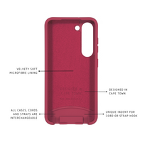 Samsung S24 RASPBERRY RED CASE + RASPBERRY RED CORD