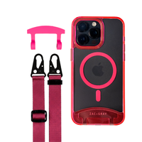 HOT PINK TRANSPARENT CASE + STRAP