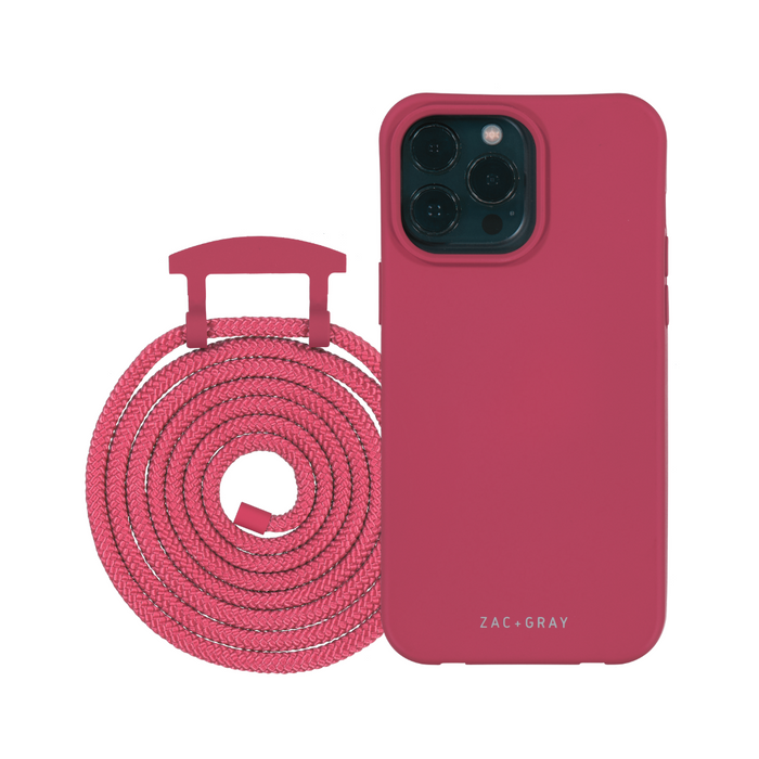 iPhone 14 Plus RASPBERRY RED CASE + RASPBERRY RED CORD