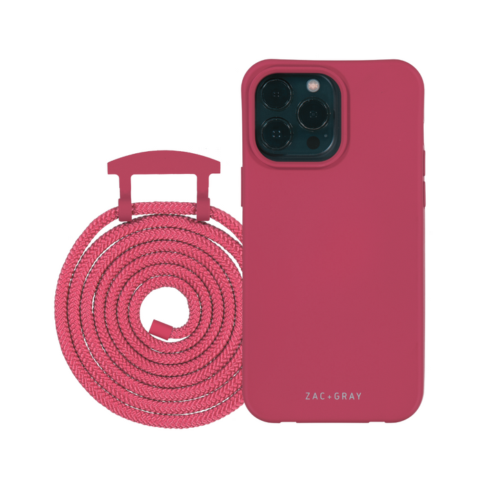 iPhone 14 RASPBERRY RED CASE + RASPBERRY RED CORD