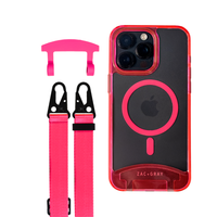 HOT PINK TRANSPARENT CASE + STRAP