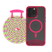 HOT PINK TRANSPARENT CASE WITH CORD - MAGSAFE