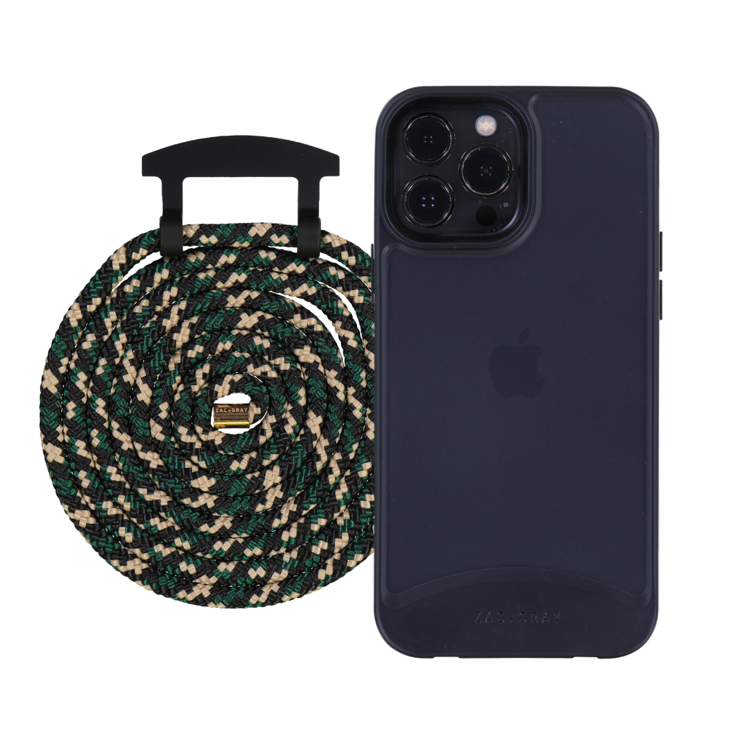 iPhone 13 Pro FROSTED MIDNIGHT BLACK CASE + CORD