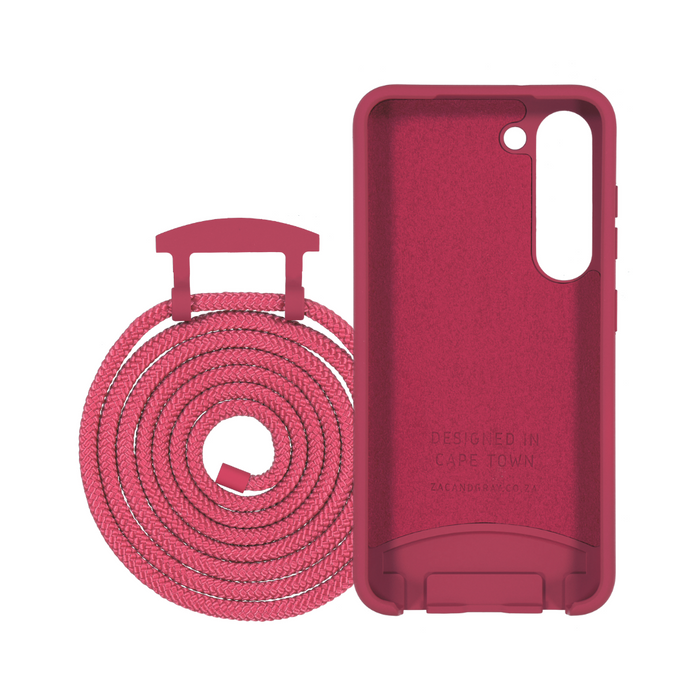 Samsung S23 Plus RASPBERRY RED CASE + RASPBERRY RED CORD