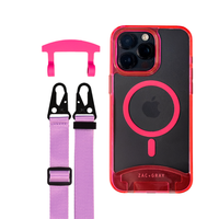 HOT PINK TRANSPARENT CASE + STRAP