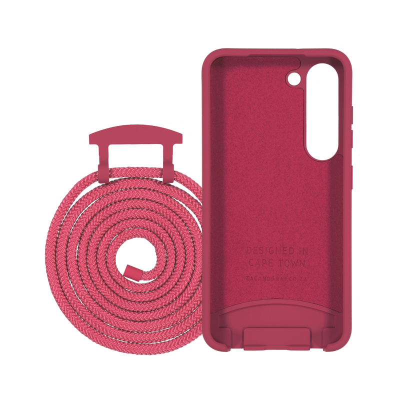 Samsung S24 RASPBERRY RED CASE + RASPBERRY RED CORD