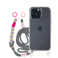 iPhone 15 Pro CRYSTAL CLEAR TRANSPARENT CASE + KNOTTED CORD