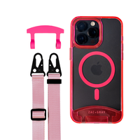 HOT PINK TRANSPARENT CASE + STRAP