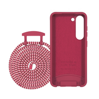 Samsung S23 Plus RASPBERRY RED CASE + POMEGRANATE CORD