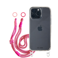 iPhone 15 Pro CRYSTAL CLEAR TRANSPARENT CASE + KNOTTED CORD