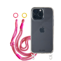 iPhone 15 Pro CRYSTAL CLEAR TRANSPARENT CASE + KNOTTED CORD