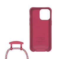 iPhone 15 RASPBERRY RED CASE + RAINBOW RED CORD