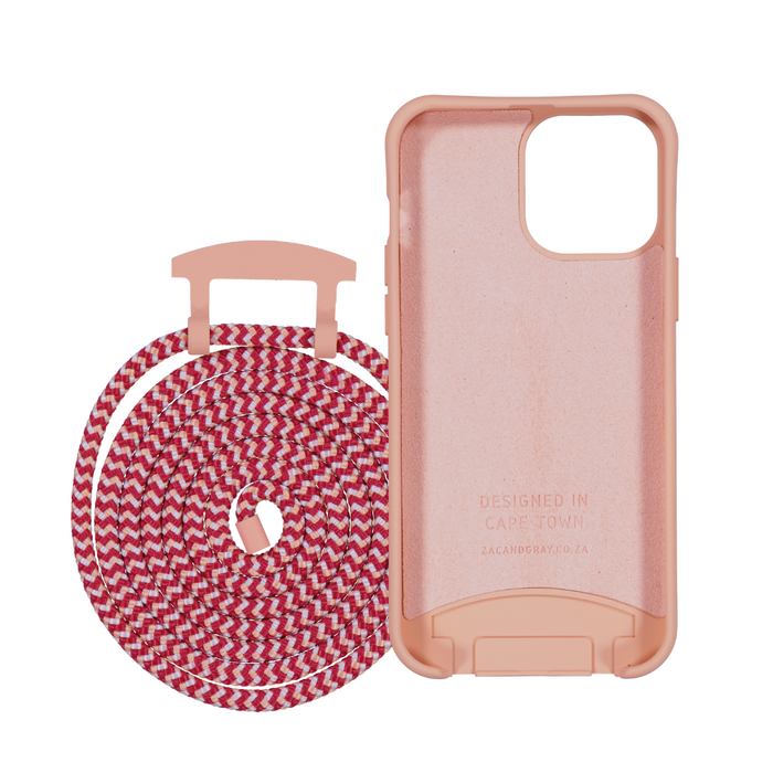 iPhone XR SUNSET CORAL CASE + POMEGRANATE CORD