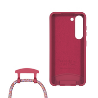 Samsung S24 Plus RASPBERRY RED CASE + RAINBOW RED CORD