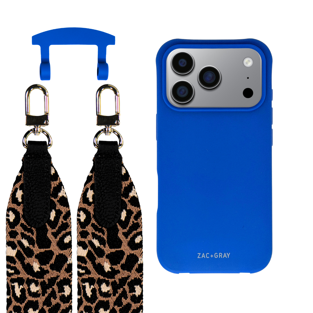 iPhone 17 Pro COBALT BLUE CASE + PATTERNED STRAP