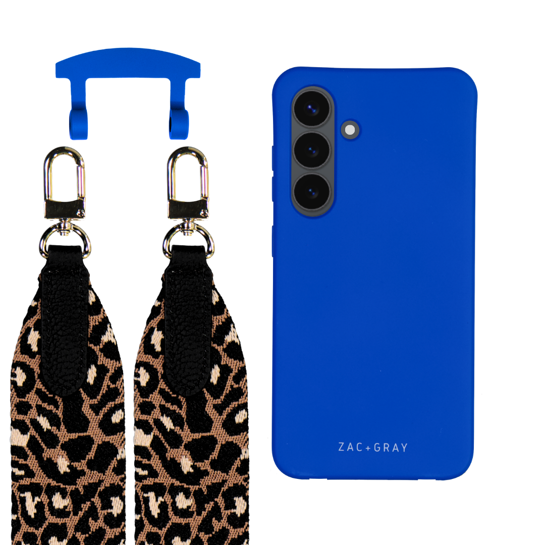 Samsung S24 Plus COBALT BLUE CASE + PATTERNED STRAP