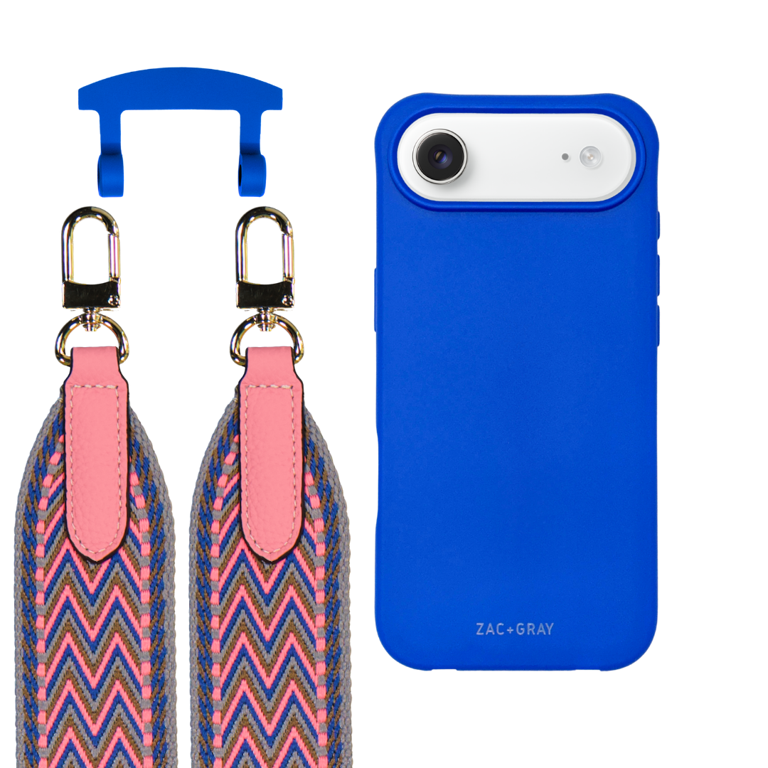 iPhone 17 Air COBALT BLUE CASE + PATTERNED STRAP