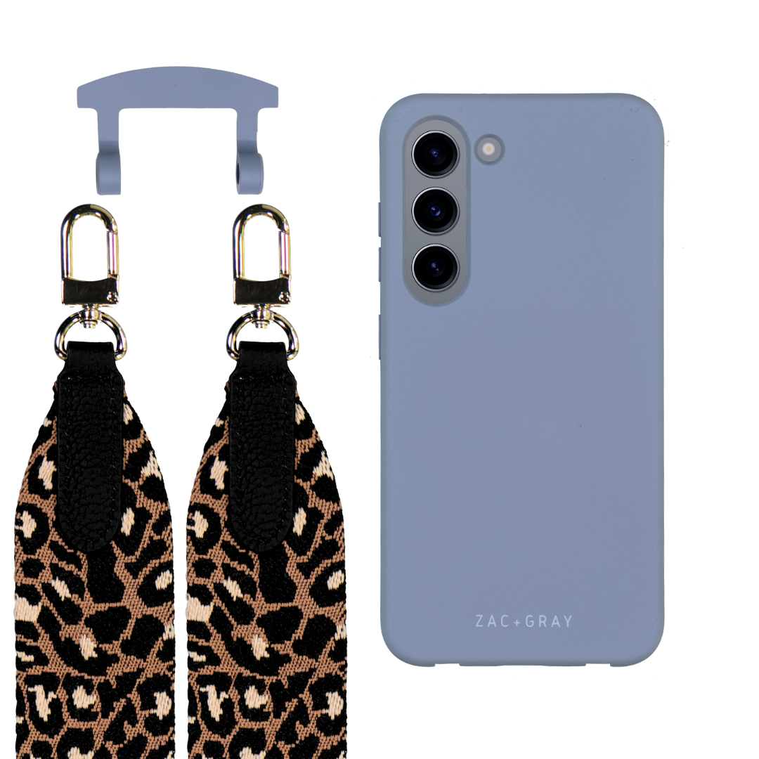 Samsung S23 BLUE FOG CASE + PATTERNED STRAP