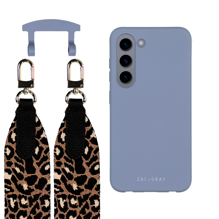 Samsung S23 BLUE FOG CASE + PATTERNED STRAP