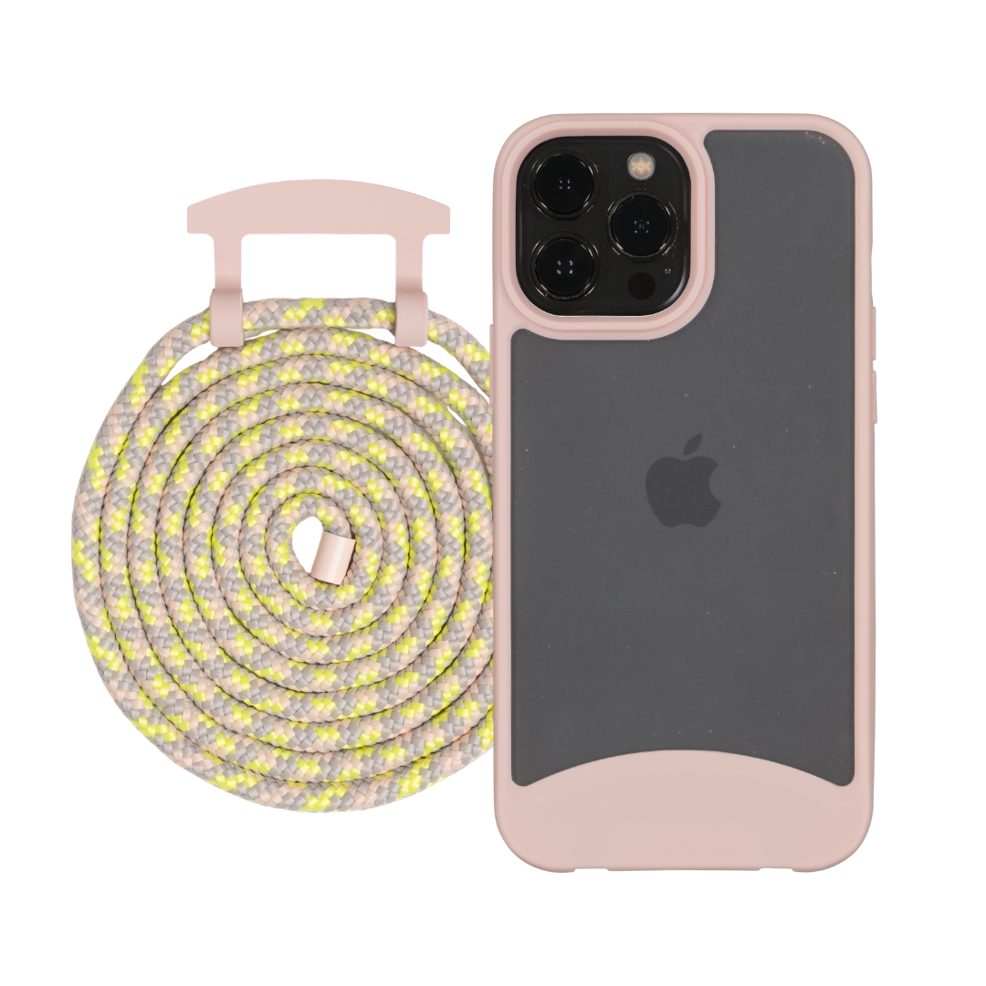 iPhone 12 Pro Max FROSTED ROSÉ PINK CASE + CORD