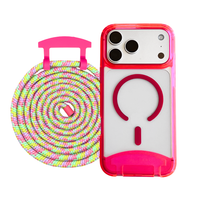 HOT PINK TRANSPARENT CASE WITH CORD - MAGSAFE