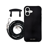 iPhone 17 MIDNIGHT BLACK CASE + CRYSTAL CORD