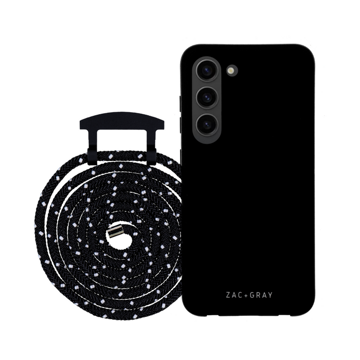 Samsung S23 Plus MIDNIGHT BLACK CASE + MIDNIGHT SKY CORD