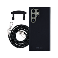 Samsung S25 Ultra MIDNIGHT BLACK CASE + CRYSTAL CORD