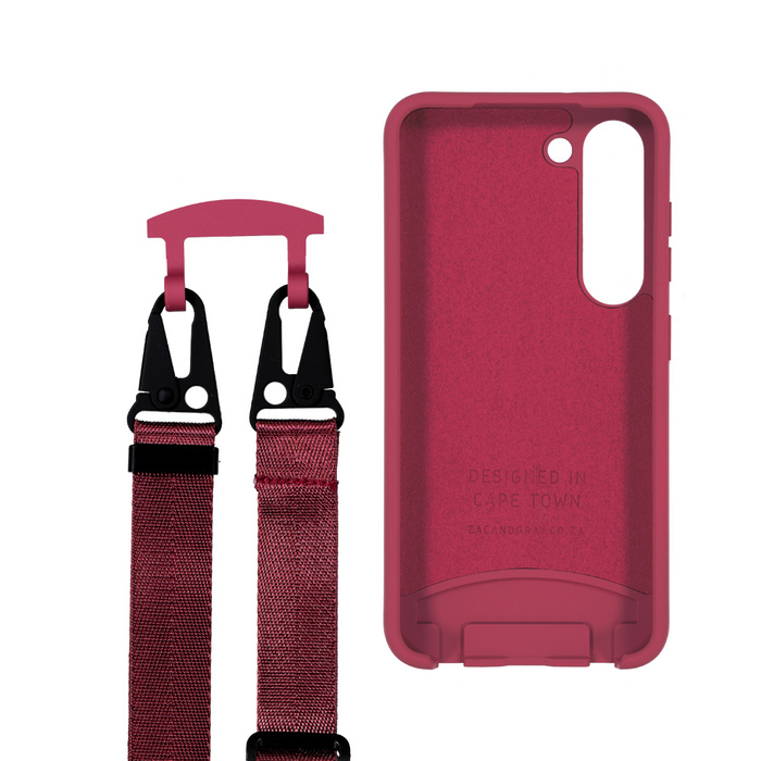 Samsung S24 RASPBERRY RED CASE + RASPBERRY RED STRAP